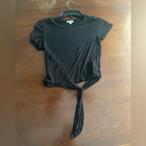 Black tie crop top